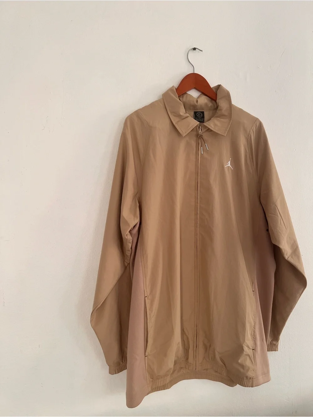 Vintage Nike Air Jordan Tan Windbreaker Jacket 2005 20th Anniversary Large Men